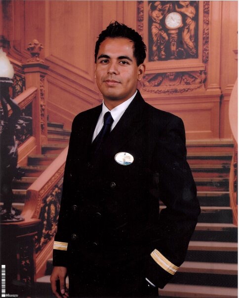 Carlos Perez in uniform onboard